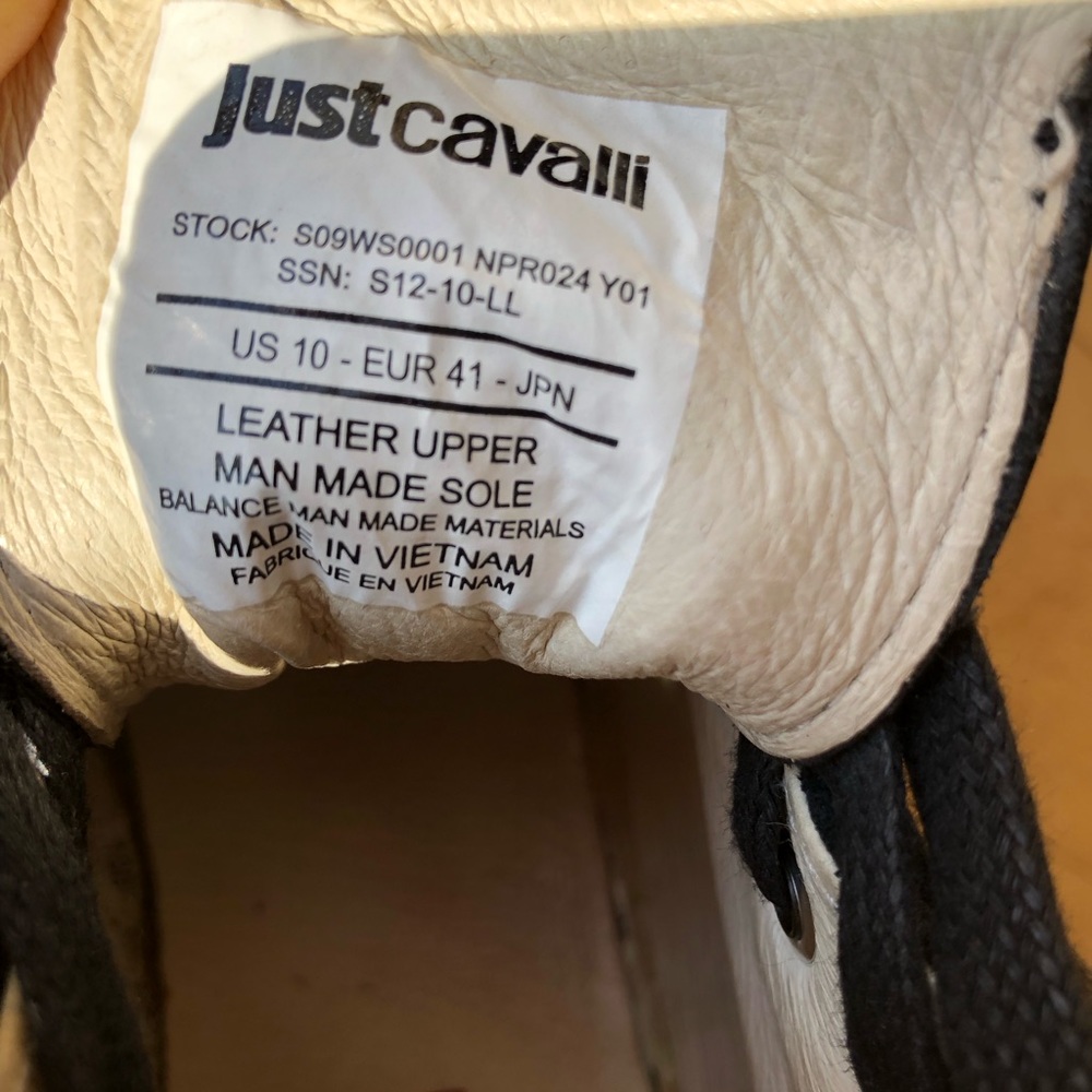 JustCavalli Wedge Cheetah sneakers size EU41/US 10.5 Free Shipping - Picture 3 of 13